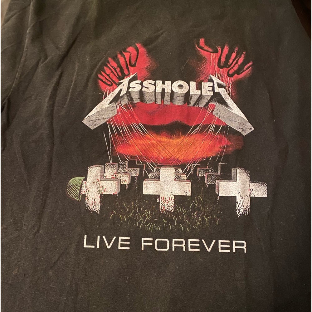 NWT Assholes Live Forever tee black XL